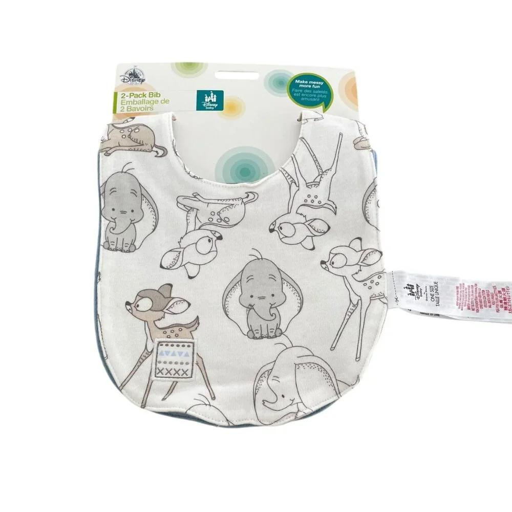 Disney Store Dumbo Bambi Simba Bib Set for Baby